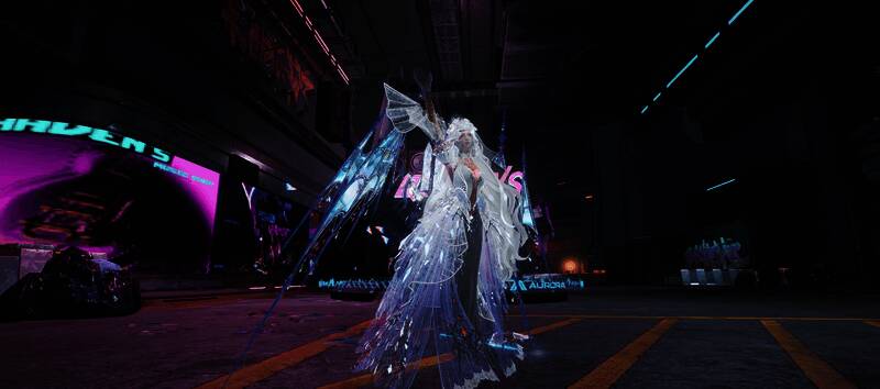 多人组队展示永夜碎梦时装与载具组合效果