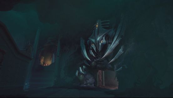 黑暗之神纳尔沉睡于星球核心，周围环绕共生体能量