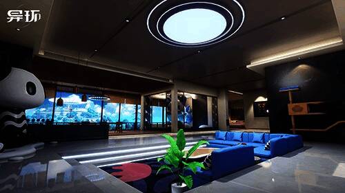 现代风格的房地产广告牌，展示高端住宅区效果图