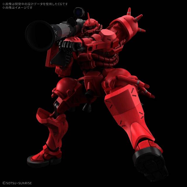 扎古手臂武器模块展示，可拆卸结构清晰可见，配件丰富多样