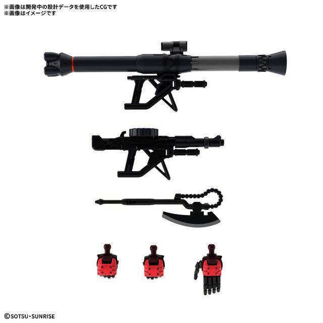 夏亚扎古背部推进器组件，机械结构复杂但组装逻辑清晰