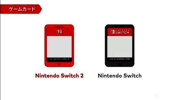任天堂Switch 2主机与Game-Key卡搭配使用的宣传图，展示新载体的便捷性