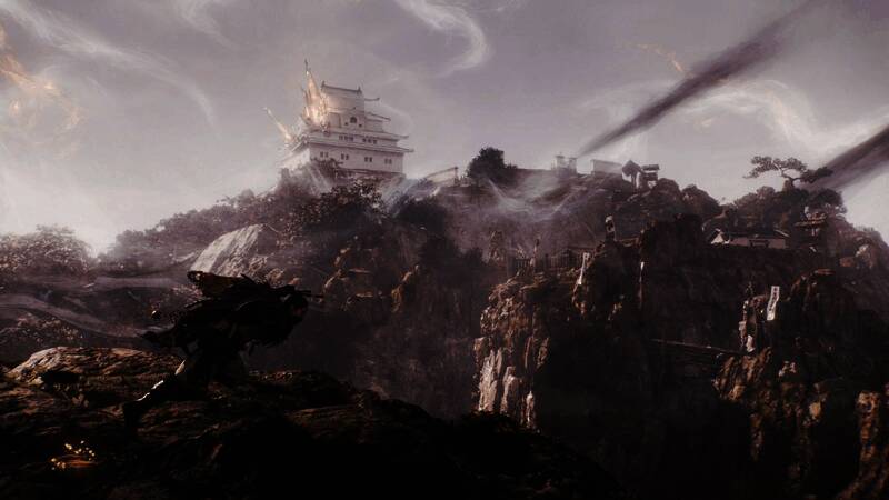 《仁王3》忍者风格演示截图，角色施展忍术穿梭于丛林之间