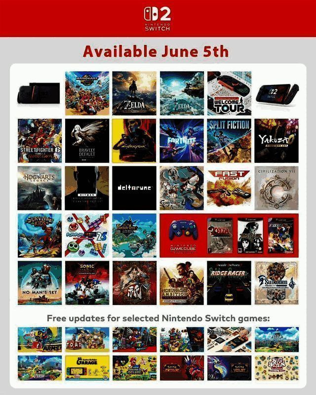 任天堂Switch 2主机外观展示，银灰色配色搭配全新Joy-Con手柄