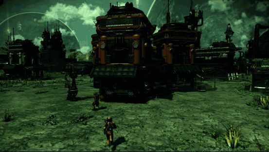 《无人深空》聚落遭遇敌人袭击的战斗场面