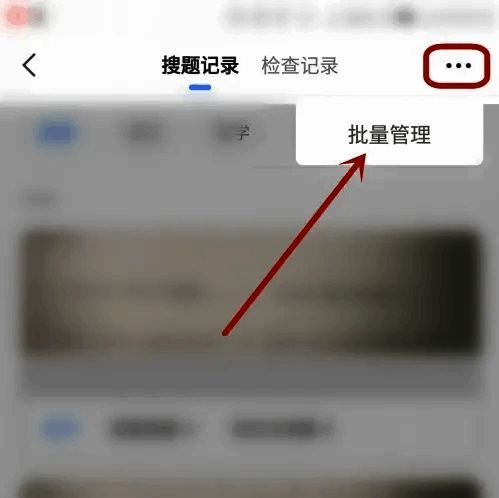 批量管理功能入口示意图，菜单选项清晰可辨
