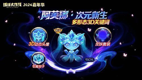 阿芙娜新形态形象展示，身穿华丽服饰，背景为冰雪风格场景