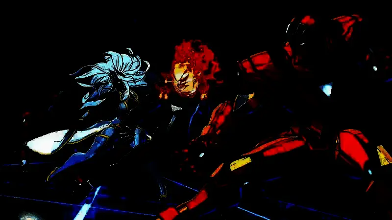 多人混战特写镜头，角色互动丰富且富有张力