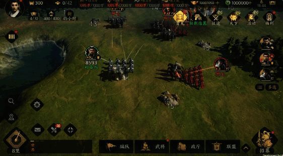 关兴释放嘲讽技能，敌方部队被强制拉向盾兵方向