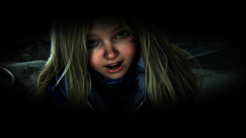 战斗场景展示，主角手持武器在高耸建筑间穿梭激战