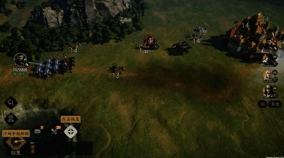 骑兵部队包围敌军，展开激烈冲锋