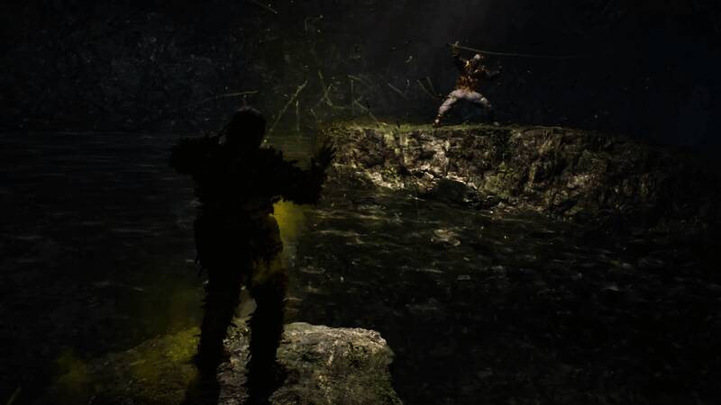 狙击镜头特写，远处敌人清晰可见，背景环境高度还原冷战风格