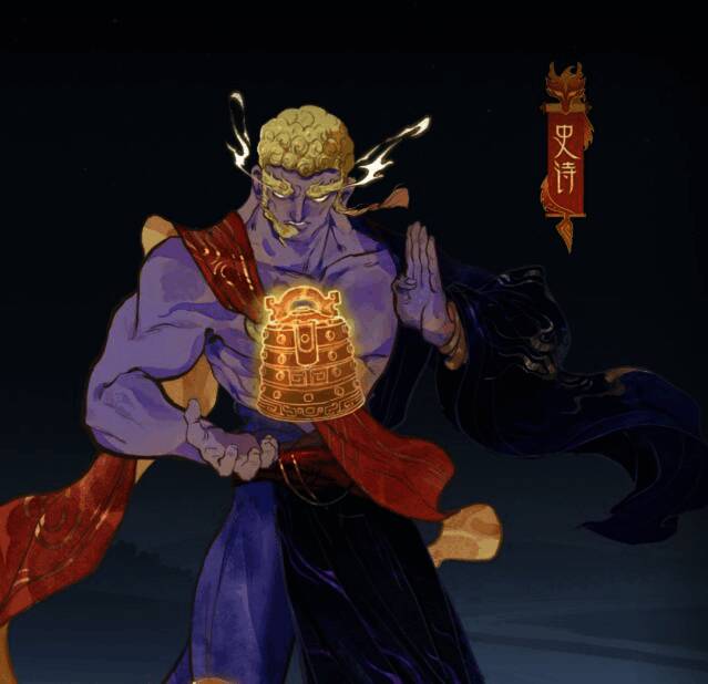 白素贞释放全体加攻技能，周围环绕灵气特效