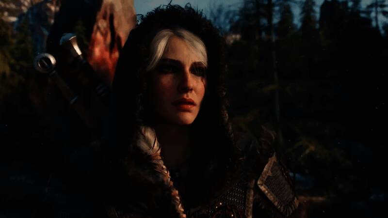 对比图展示《巫师3》与《巫师4》中希里面部建模的差异细节