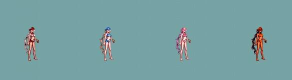 鬼剑士（女）夏日套全身侧面视角展示