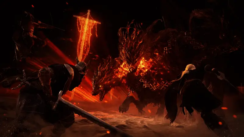 游戏主播Youwy正在进行极限挑战直播画面，屏幕中角色处于低等级状态面对强大Boss