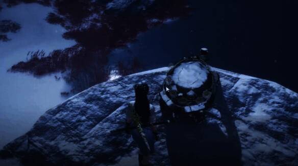 玩家角色在大散关区域与乌龟对话的界面截图