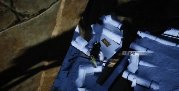 俯视视角下的屋顶结构图，标示了道具位置