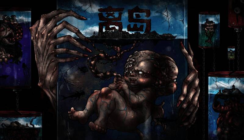 游戏界面截图，显示角色手持手电筒在黑暗走廊中前行的画面