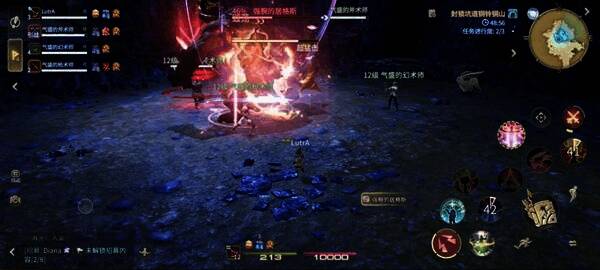 坦克角色开启减伤技能抵御强腕的居格斯超猛击