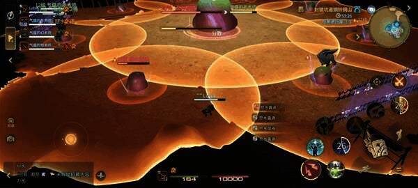 团队成员成功集火怒水露滴，安全区显现