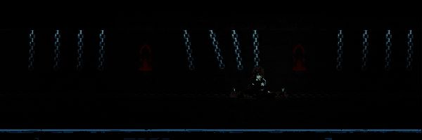 玩家操控角色在废墟中穿梭，周围怪物蠢蠢欲动