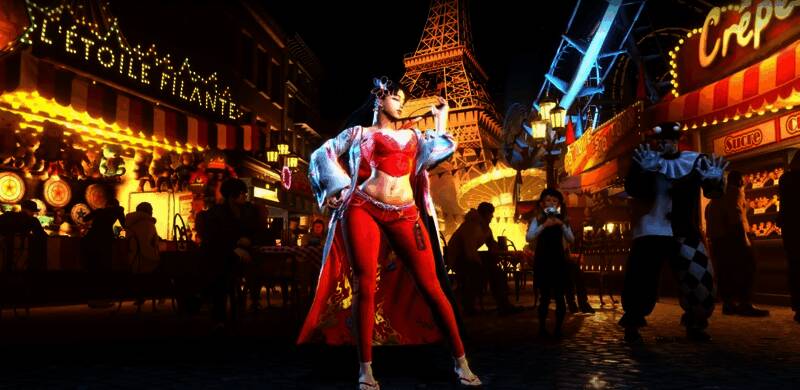 埃琳娜穿着新装进行连段练习的画面截图