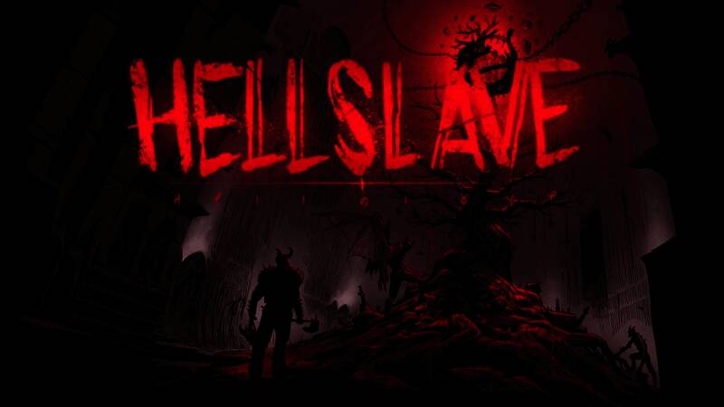 《地狱仆从》游戏封面，画面呈现黑暗神秘风格的恶魔与契约主题