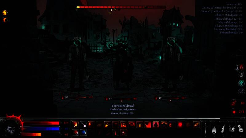 游戏中技能树与战斗界面展示，呈现出丰富的角色成长系统和回合制战斗机制