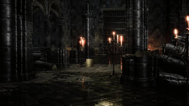 Boss战画面，巨型敌人压迫感十足，战斗紧张刺激