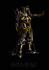 男圣职者金色十字架装饰，庄重威严