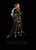 女圣职者淡蓝色装扮，散发柔和光芒