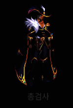 枪剑士红金色装扮，兼具近战与远程装备