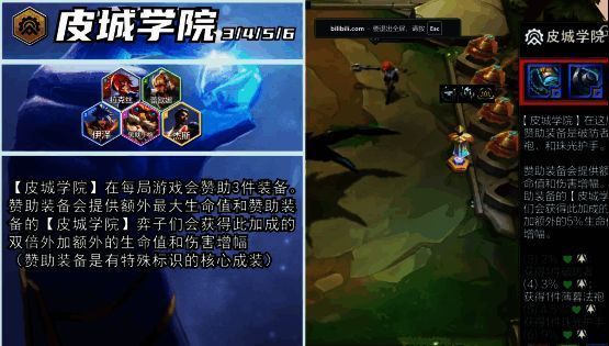 皮城学院羁绊界面，显示多个科技类增益效果