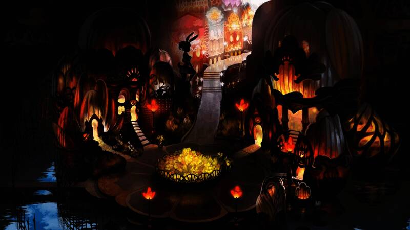 风之水晶城市安其姆城场景展示，风车停止运转，市民奋力维持能源供应