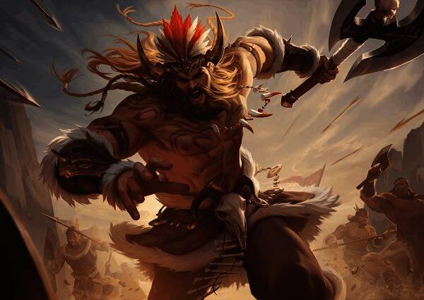 孟达皮肤展示，身着文士长袍，背景为古色卷轴风格