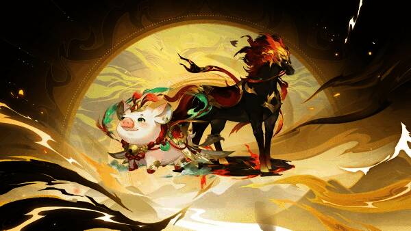 灵骑系统宣传图，展示多种奇幻坐骑与玩家互动场景