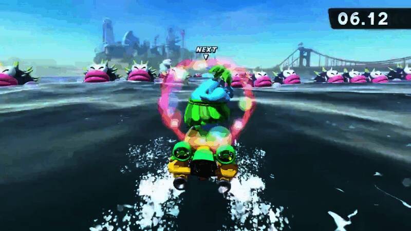 水上赛道中漂移转弯的特效细节