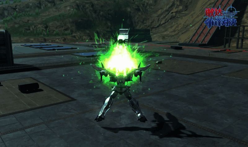 机体施展连续攻击，最后以爆炸收尾，场面震撼