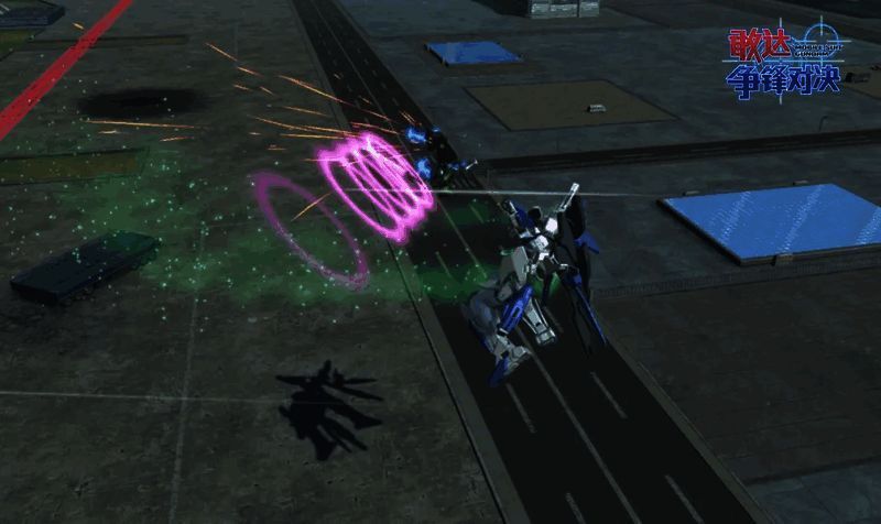 机体展开光翼进入Trans-Am状态，周身环绕金色光芒