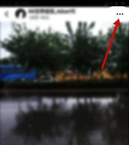 帖子详情页界面，右上角显示功能菜单按钮