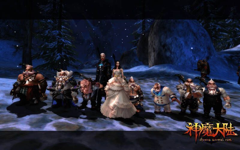 《神魔大陆》端游经典画面回顾，角色身着华丽装备站在城堡前