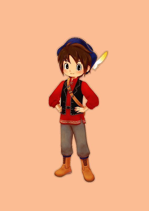 主角在牧场劳作的画面，阳光洒落田野