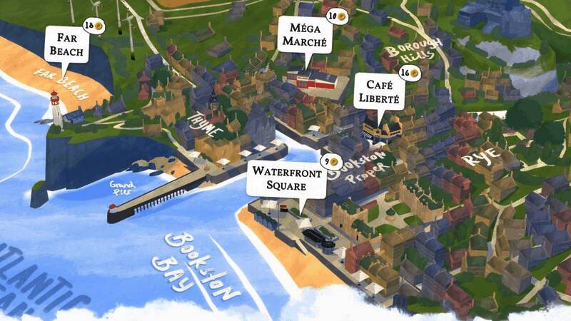 另一张探索画面，展示玩家在户外环境中搜寻道具并与环境互动