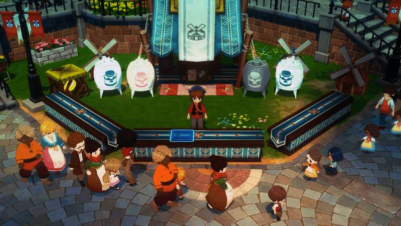 市集object使用效果演示，角色手持神秘道具引发光效变化