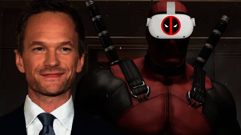 死侍手持武士刀，背景为科幻风格星球场景，充满未来感