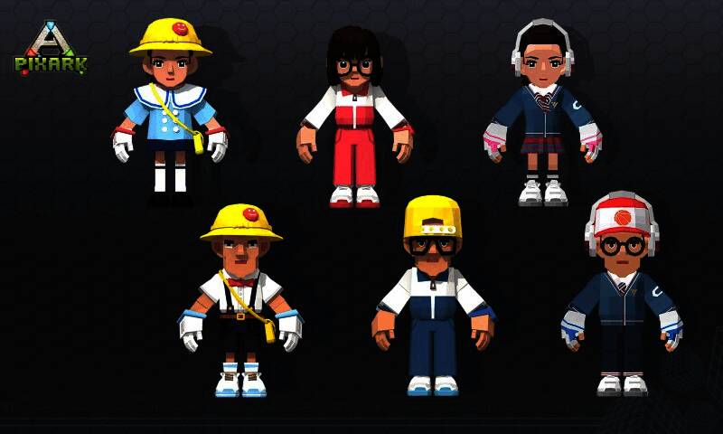 多人联机画面，四位玩家一同乘坐海盗船装置，欢笑互动