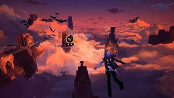 主角在云雾间穿梭并躲避飞鸟的精彩瞬间