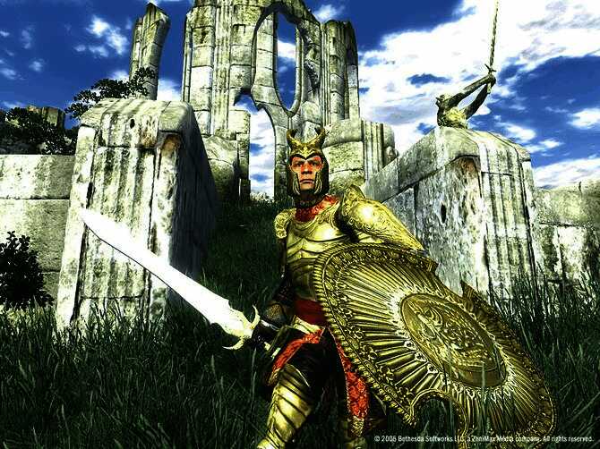 角色在广阔原野中穿行，远处是宏伟城堡与奇幻天空交织的画面