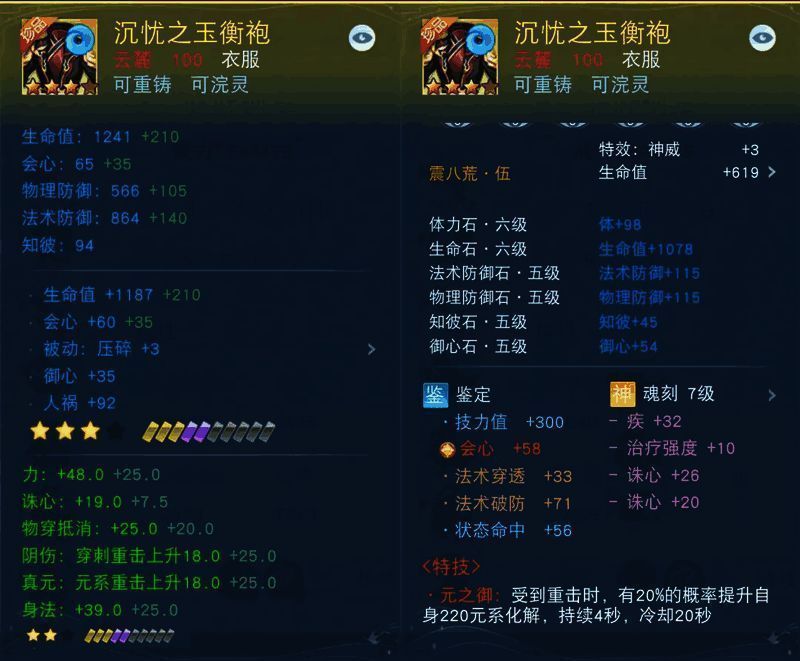 凌寒衣服详细属性展示，人祸与诛心双重加持